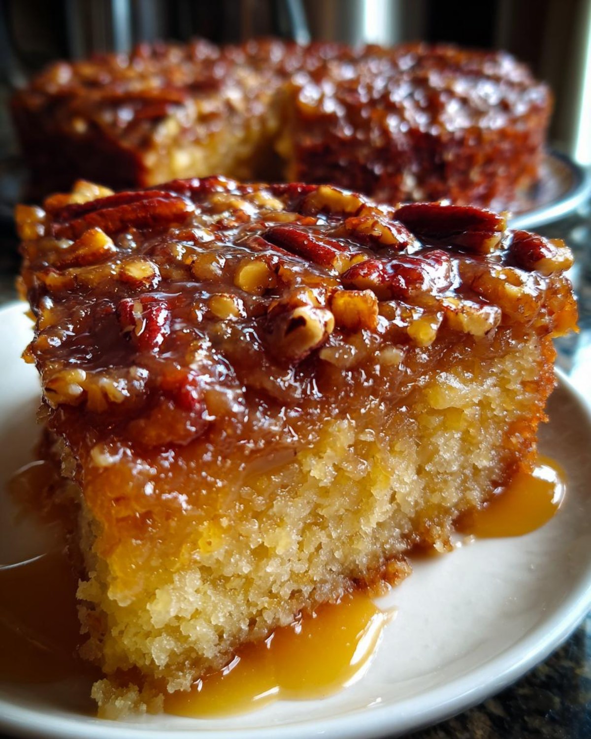 Best Caramel Pecan Upside-Down Cake Recipe (Moist, Buttery & Easy)