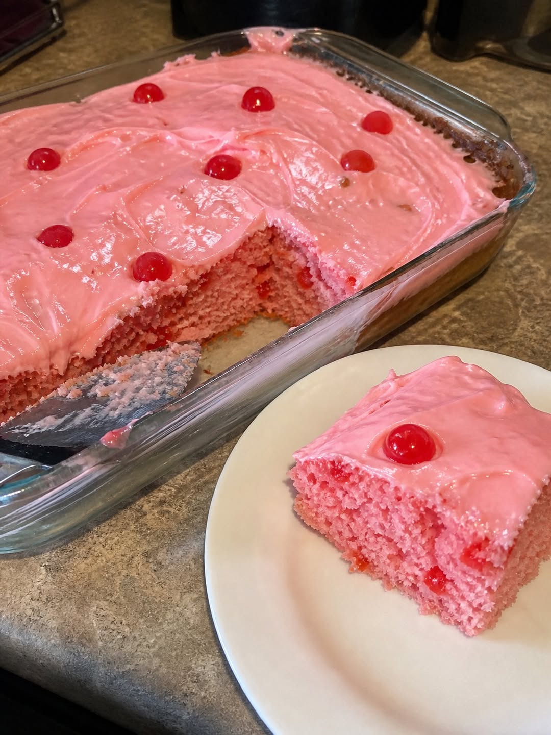 Maraschino Cherry Cake 🍒🍰