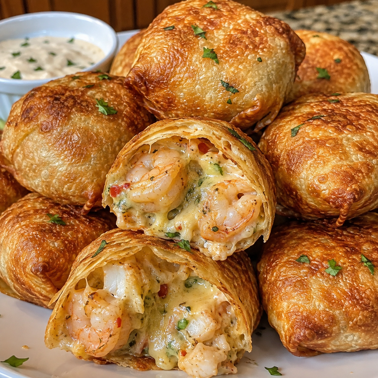 Cheesy Seafood Tortilla Bombs