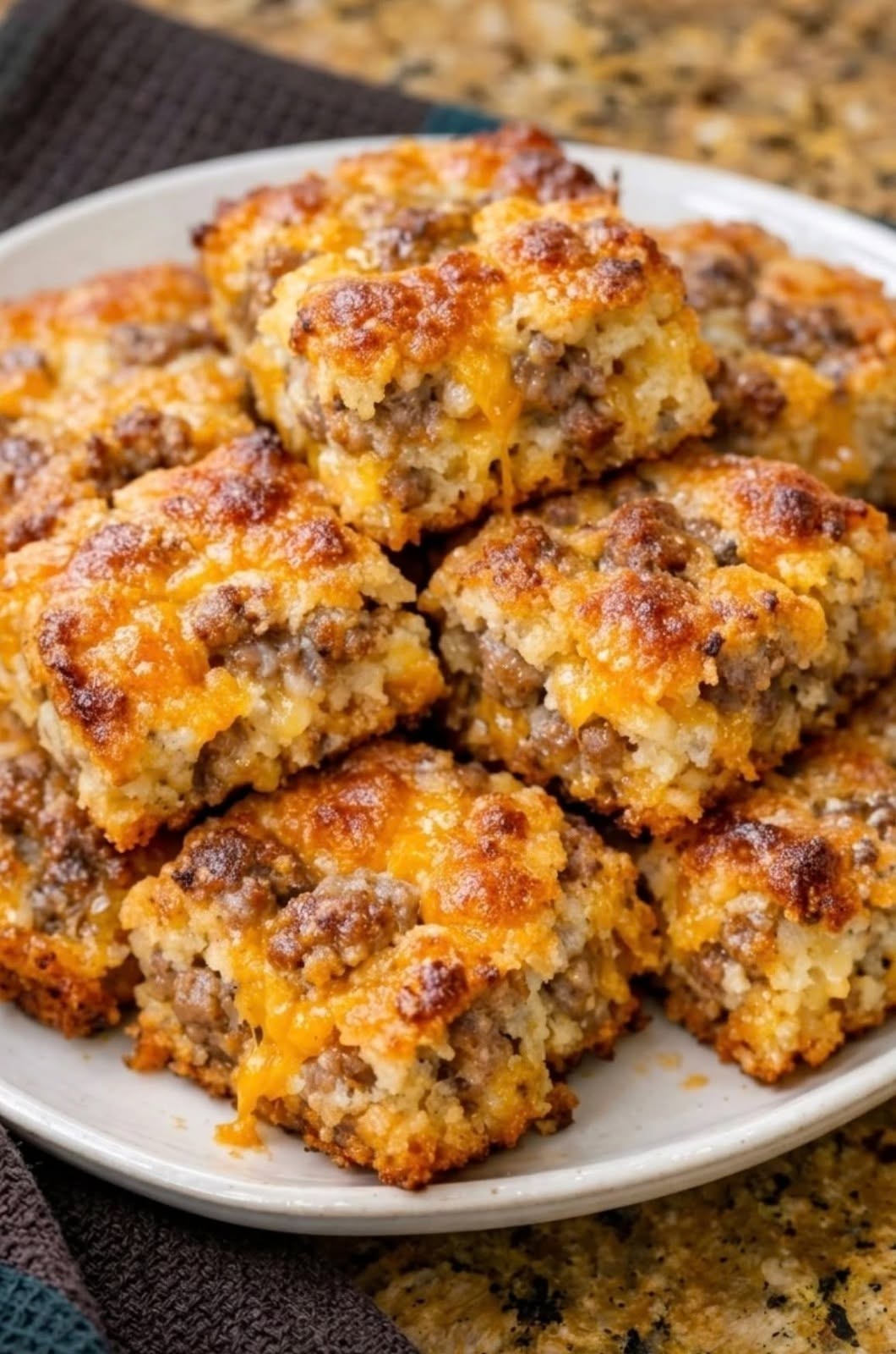 Southern 3-Ingredient Cheesy Sausage Squares