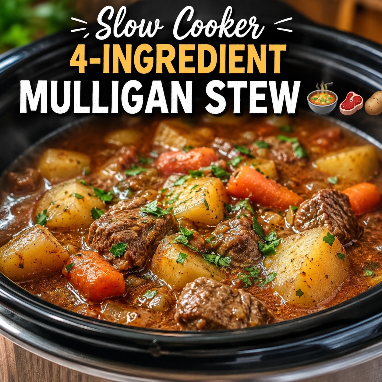 Slow Cooker 4-Ingredient Mulligan Stew